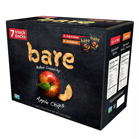 Bare Apple Chips Fuji Red and Cinnamon Snack Pack - 7ct/3.7oz