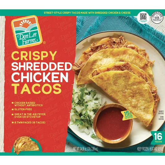 Don Lee Crispy Shredded Chicken Tacos, 16 ct
