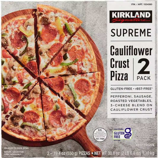 Kirkland Signature Cauliflower Crust Pizza, Supreme, 2 ct