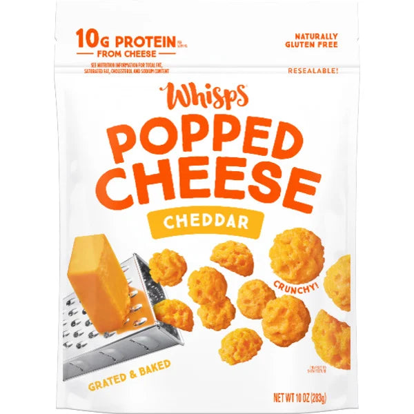 Whisps Cheddar Popped Cheese, 10 oz