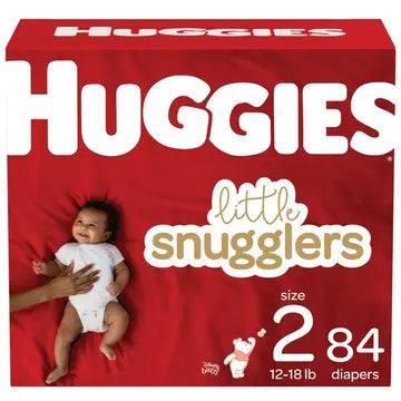 Huggies Little Snugglers Baby Diapers | Size 2, 84 Count