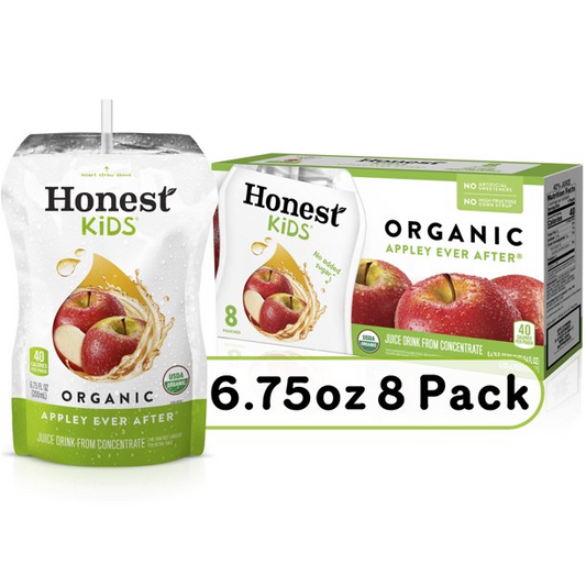 Honest Kids Appley Ever After Apple Organic Fruit Juice |  8 Pack