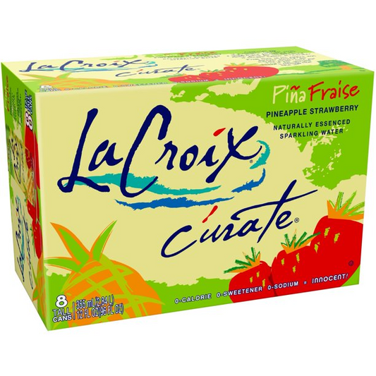 LaCroix Curate | Pina Fraise Sparkling Water | 8 Count