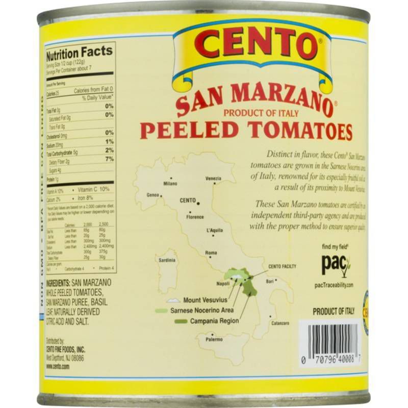 Cento San Marzano peeled Tomatoes 28oz