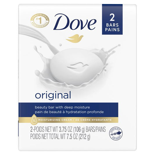 Dove Beauty Bar Gentle Skin Cleanser Original | 2 Bars, 3.75 oz