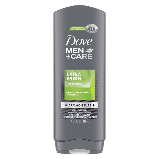 Dove Men+Care Body and Face Wash | Extra Fresh, 18 oz