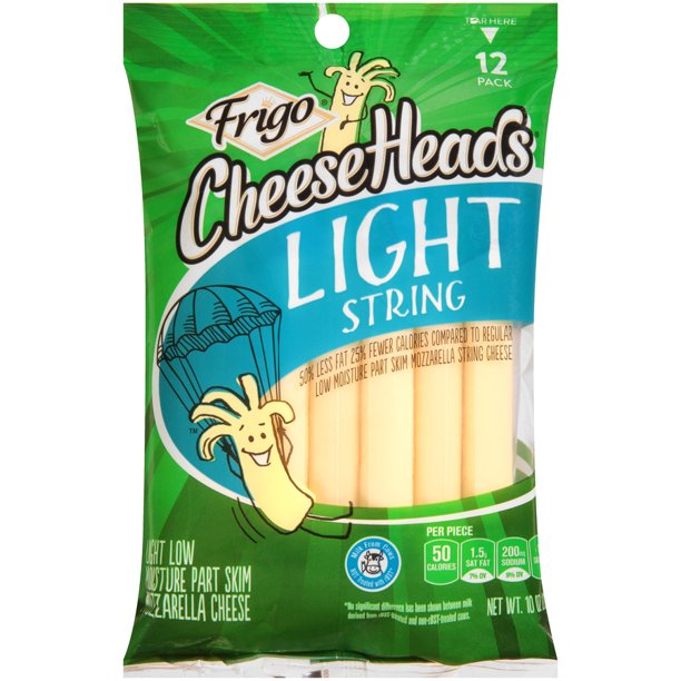 Frigo Cheese Heads Light Strings Mozzarella Cheese | 12 Count
