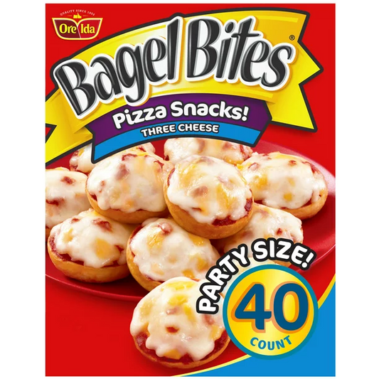 Bagel Bites Three Cheese Mini Pizza Bagel Frozen, 40ct box