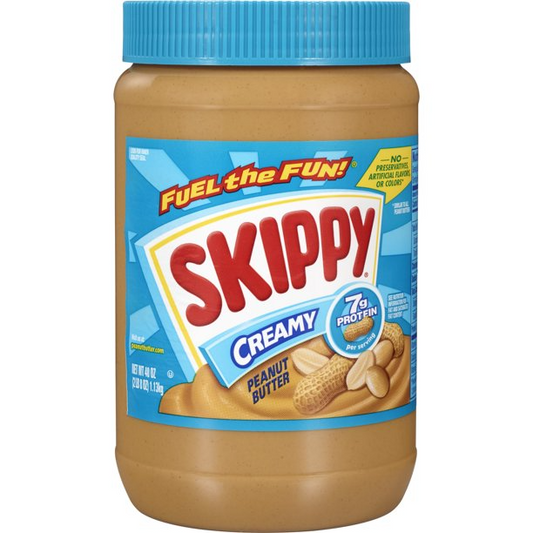 SKIPPY Peanut Butter, Creamy, 7G Protein per Serving, 40 oz Jar