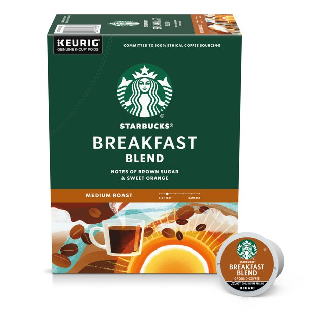Starbucks Breakfast Blend | Medium Roast K-Cup Coffee Pods