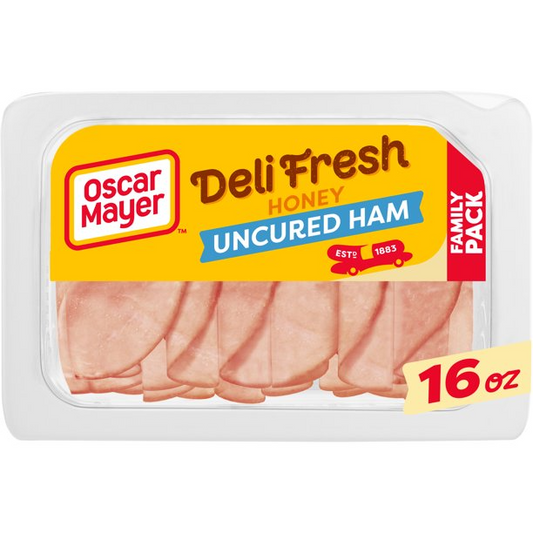 Oscar Mayer Honey Uncured Sliced Ham | Family Size, 16 oz