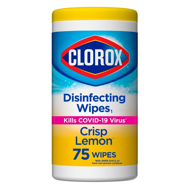 Clorox Disinfecting Wipes | Crisp Lemon, 75 Count