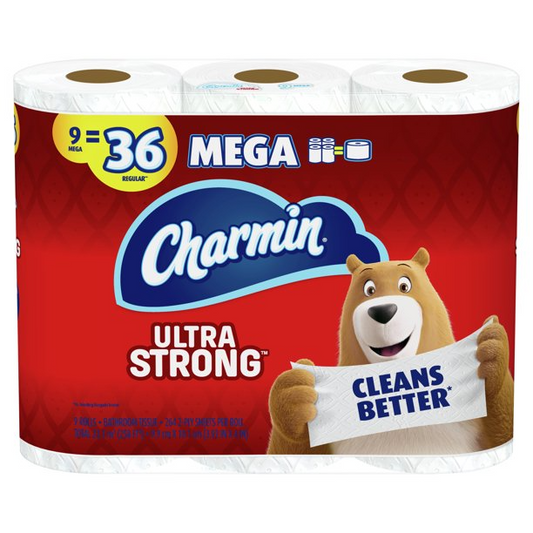 Charmin Ultra Strong Toilet Paper | 9 Mega Rolls