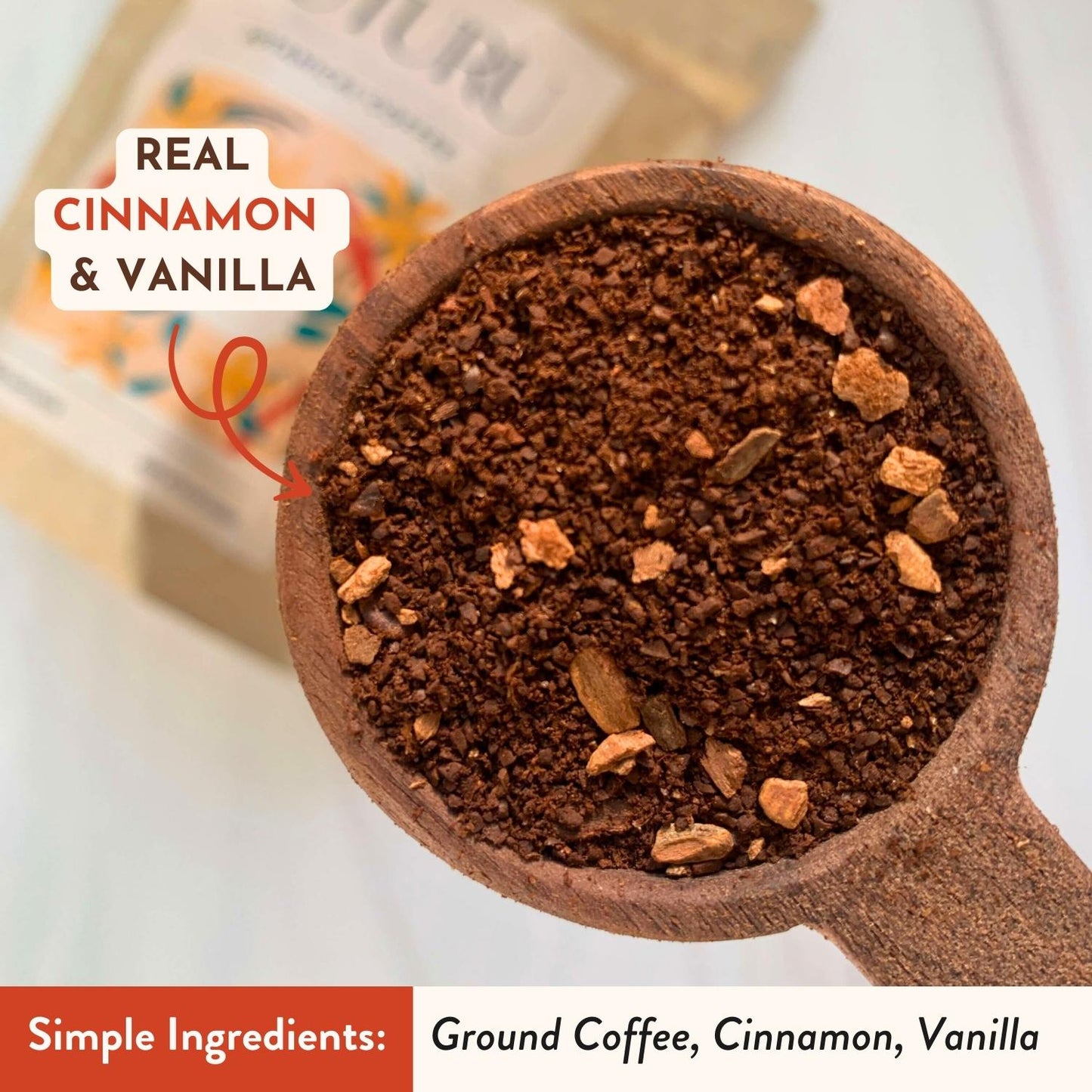 Tuturu Cinnamon Vanilla Coffee Grounds