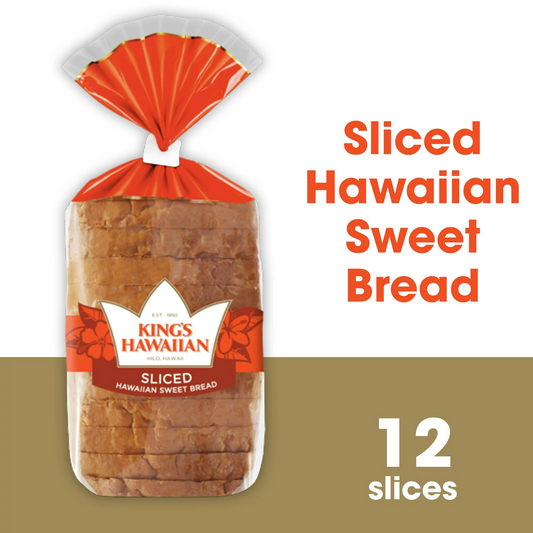KING'S HAWAIIAN Original Sliced Hawaiian Sweet Bread, 13.5 oz (12 Slices)