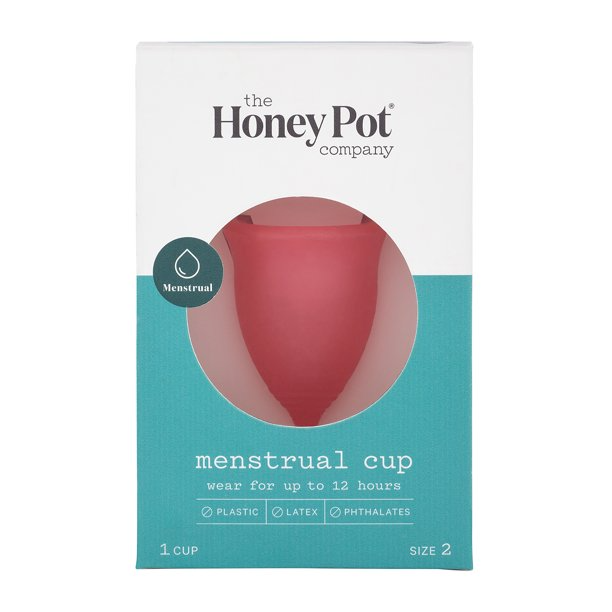 The Honey Pot Company | Silicone Menstrual Cup, Medium-Heavy Flow, Size 2, 1 Count