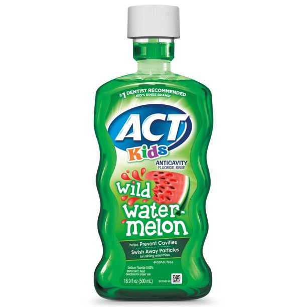 ACT Kids Anticavity Fluoride Rinse | Wild Watermelon, 16.9fl oz