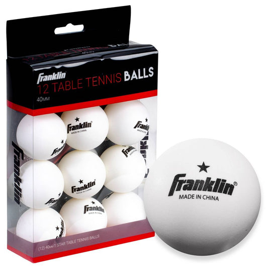 Franklin Sports 40mm Table Tennis Balls 12ct
