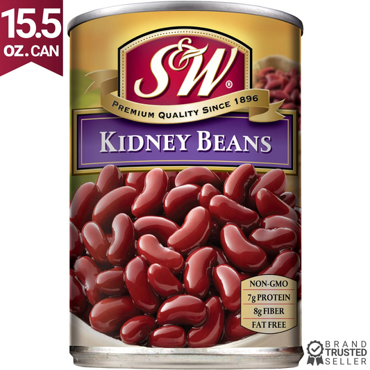 S&W Dark Red Kidney Beans, 15.5 oz Can