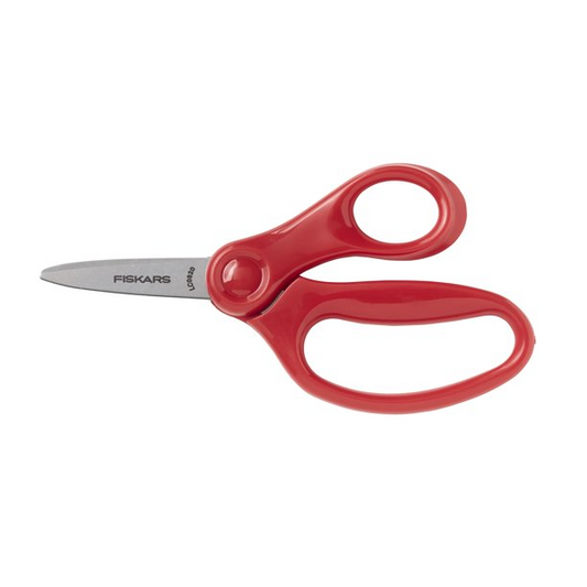 Fiskars Pointed-tip Kids Scissors with Sheath - Red