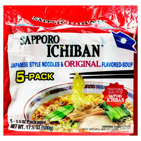 Sapporo Ichiban Original Ramen Noodle Soup - 17.5oz/5ct