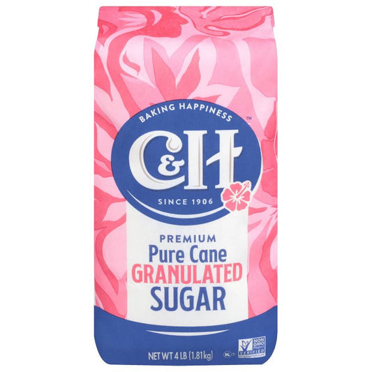 C&H Premium Pure Cane Granulated Sugar -4lbs