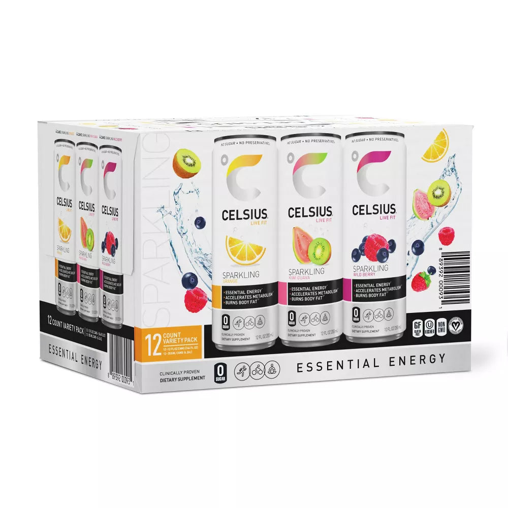 Celsius Variety Pack Energy Drink - 12pk