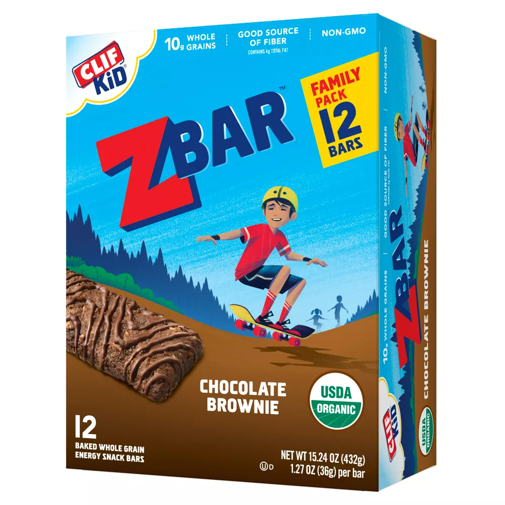 CLIF Kid ZBAR Organic Chocolate Brownie Snack Bars