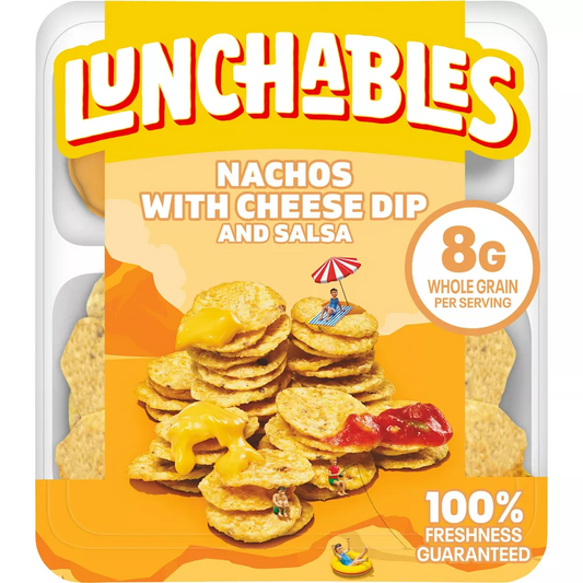 Lunchables Nachos Cheese Dip & Salsa Snack Kit | 4.4 oz Tray