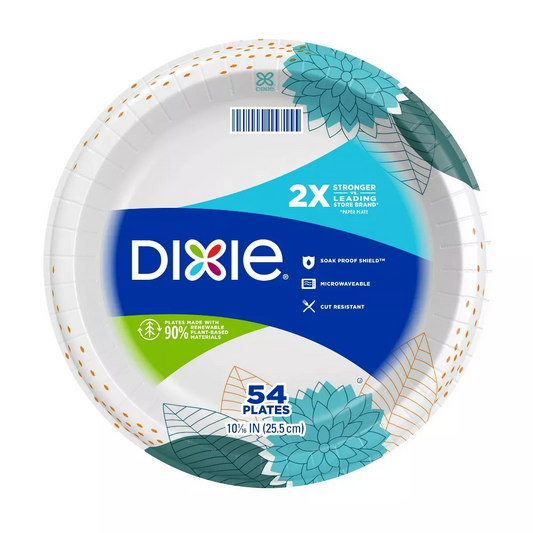 Dixie Everyday 10 1/16" Paper Plates, 50ct
