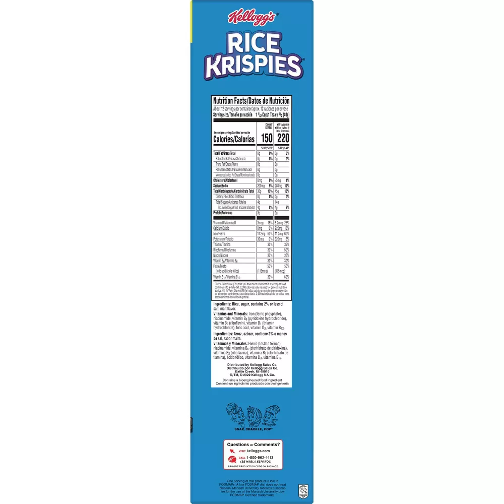 Kellogg's Rice Krispies Cereal, 18oz