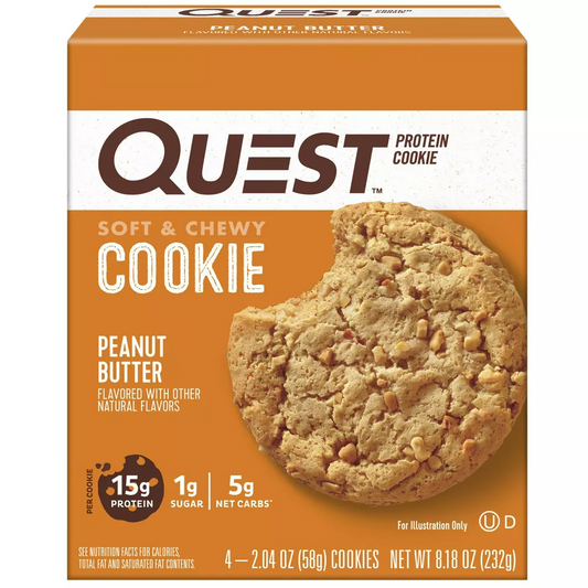 Quest Nutrition Protein Cookie - Peanut Butter, 4 count