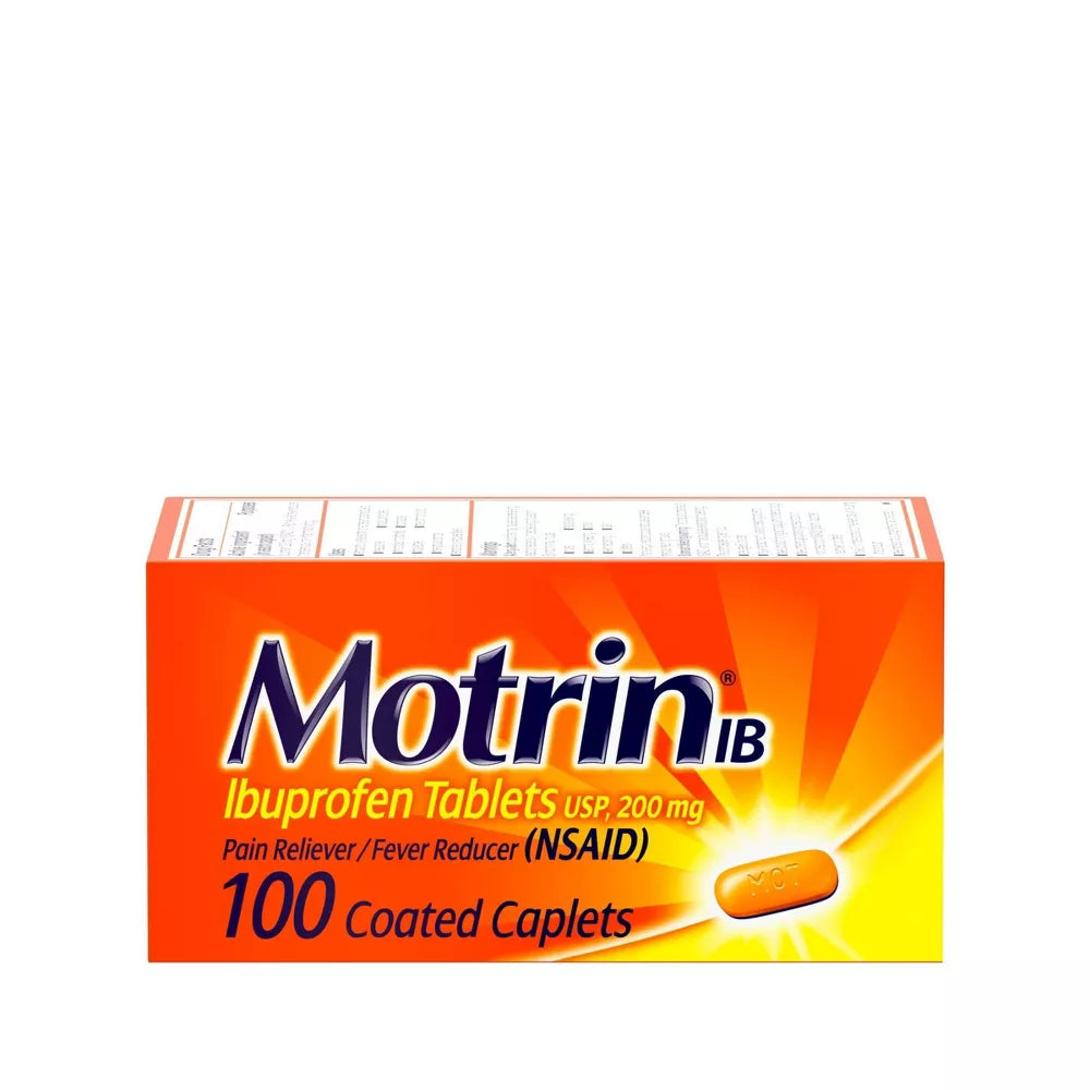 Motrin IB Pain Reliever & Fever Reducer Tablets - Ibuprofen (NSAID) - 100ct