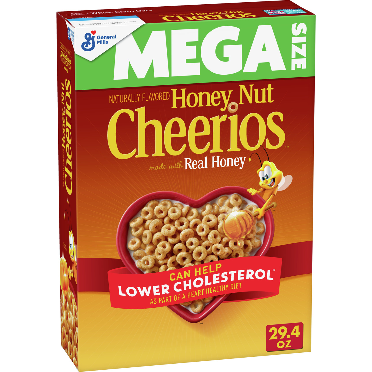 Honey Nut Cheerios Heart Healthy Cereal | Mega Size Box