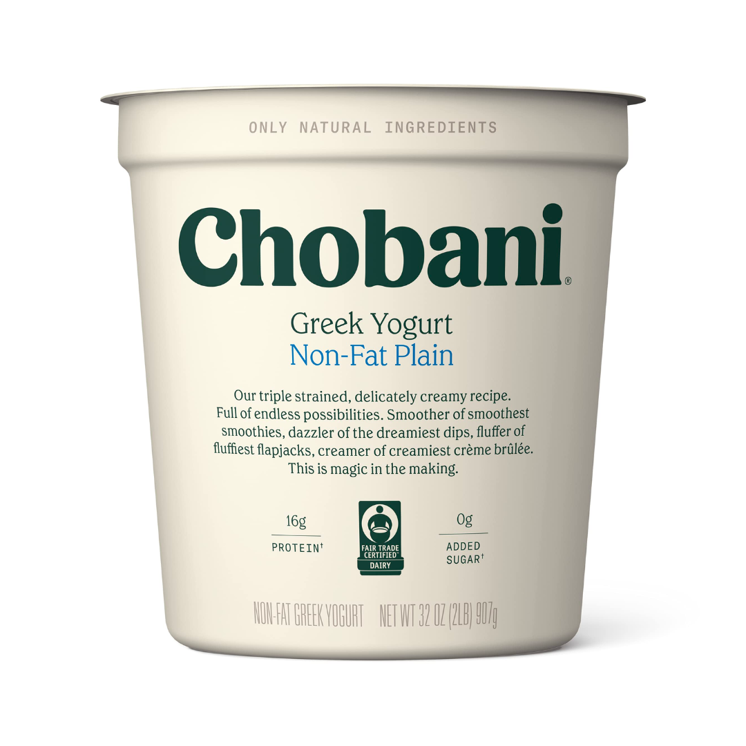 Chobani Non-Fat Greek Yogurt | Plain, 32oz