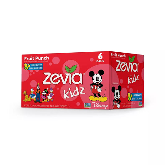 Zevia Kidz Fruit Punch Zero Calorie Soda - 6pk